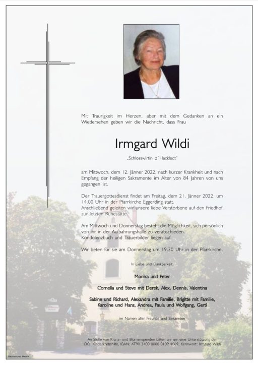 Partezettel Irmgard Wildi