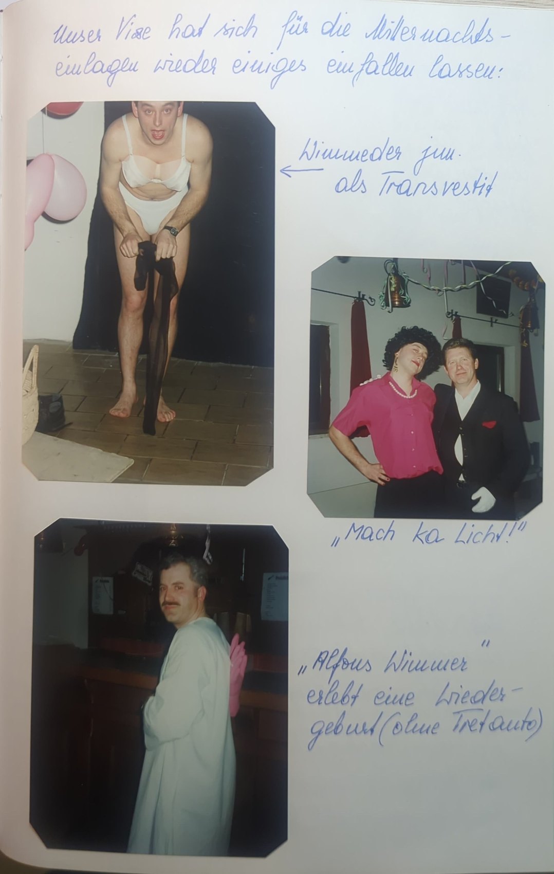 Die dritte Albumseite zum Ball